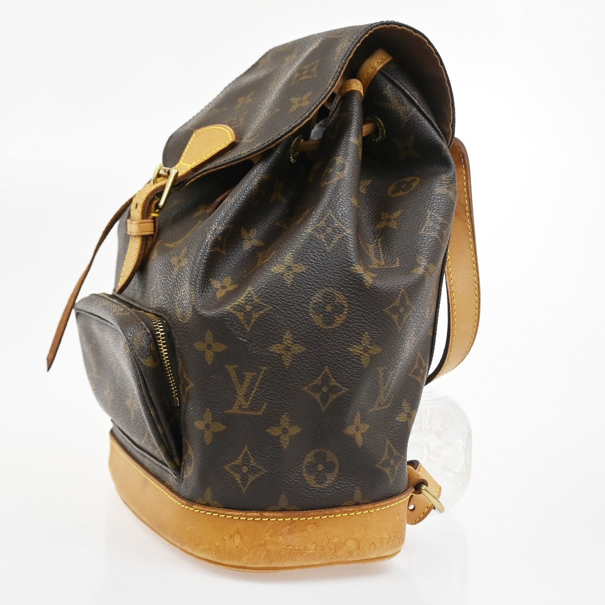 LOUIS VUITTON Montsouris MM Backpack Bag Monogram Leather Brown M51136 72CA841