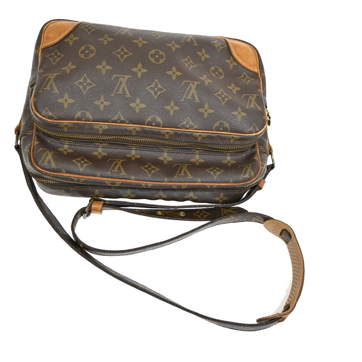 LOUIS VUITTON Nile Crossbody Shoulder Bag Monogram Leather Brown M45244 39TA269