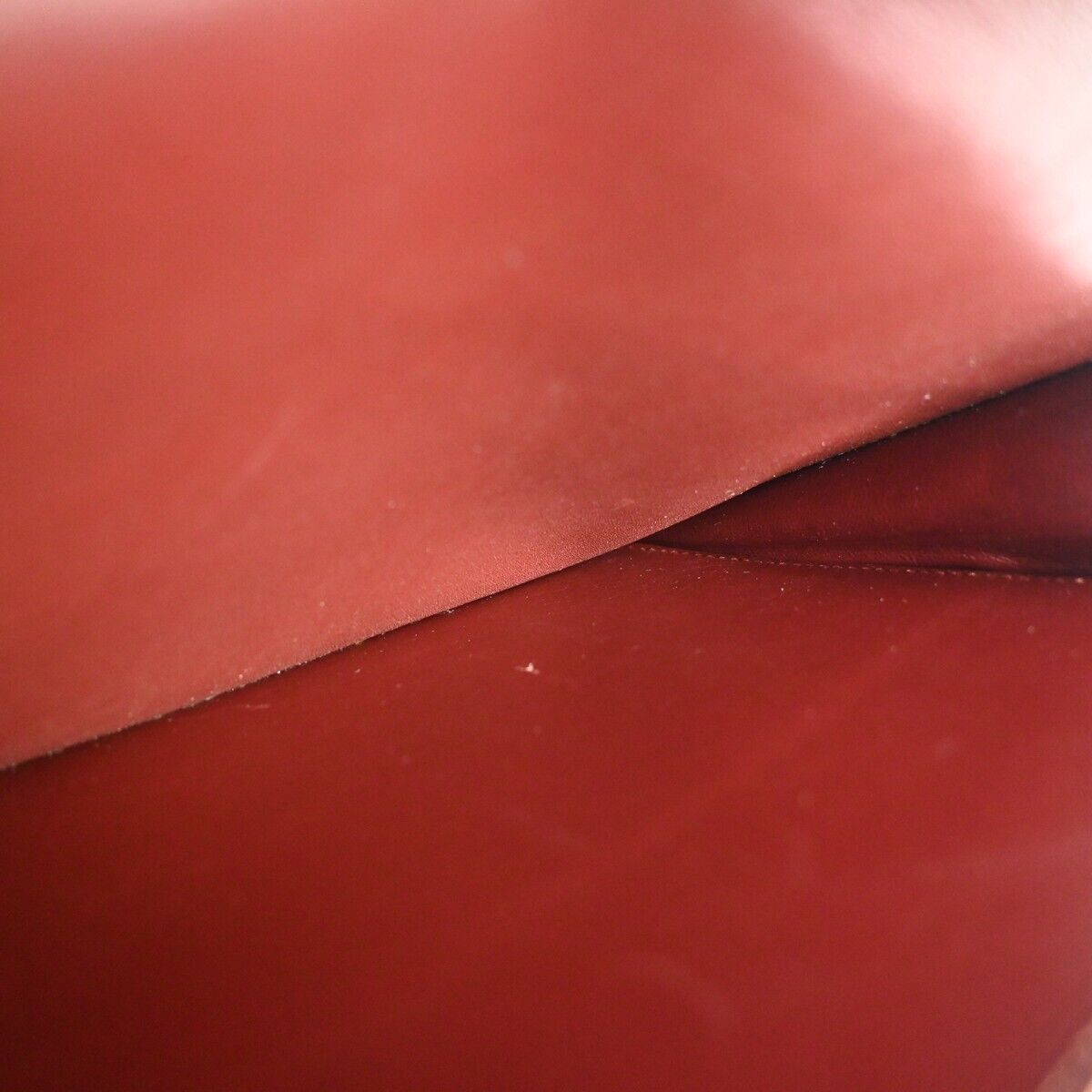 MUST DE CARTIER 2C Logo Wallet Clutch Hand Bag Leather Bordeaux Gold 09EA094