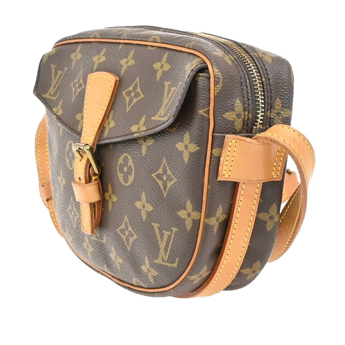 LOUIS VUITTON Jeune Fille PM Shoulder Bag Monogram Leather Brown M51227 83PA087