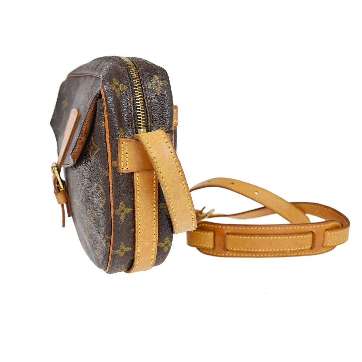 LOUIS VUITTON Jeune Fille GM Shoulder Bag Monogram Leather Brown M51225 81FA030