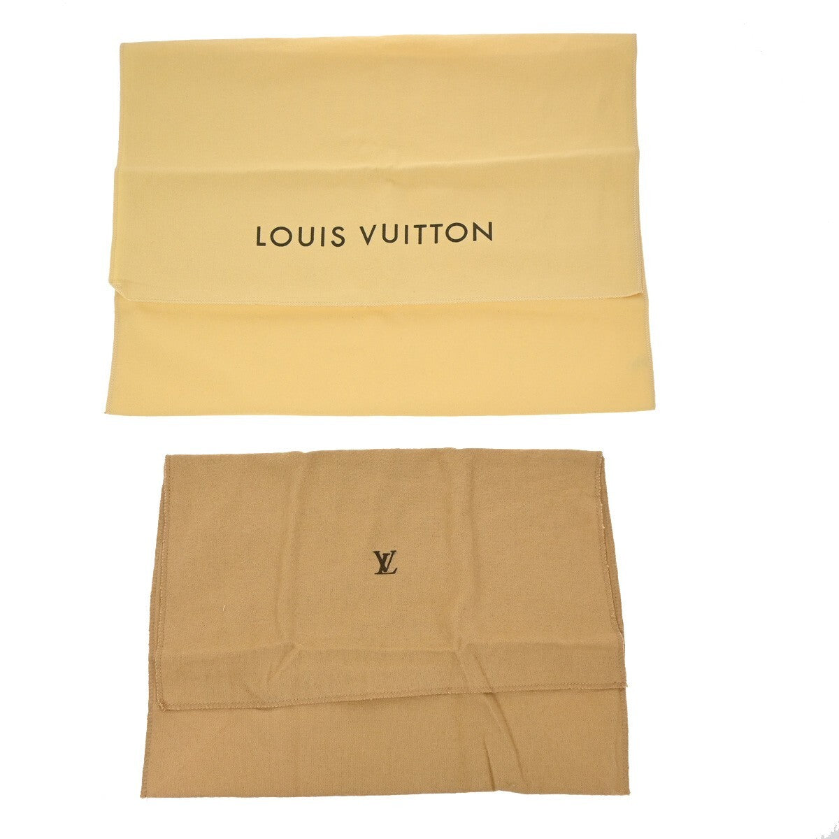 LOUIS VUITTON Logo 10 Set Dust Bag Drawstring Canvas Cotton Beige Brown 09EE134