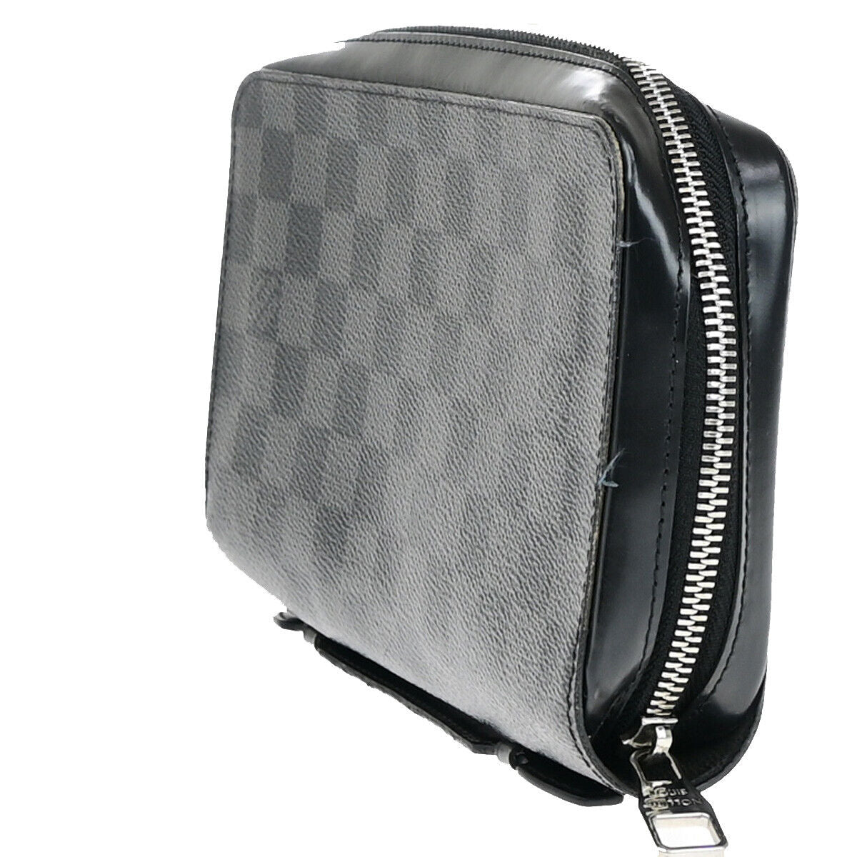 LOUIS VUITTON Zippy XL Long Wallet Travel Case Damier Graphite BK N41503 96YE848