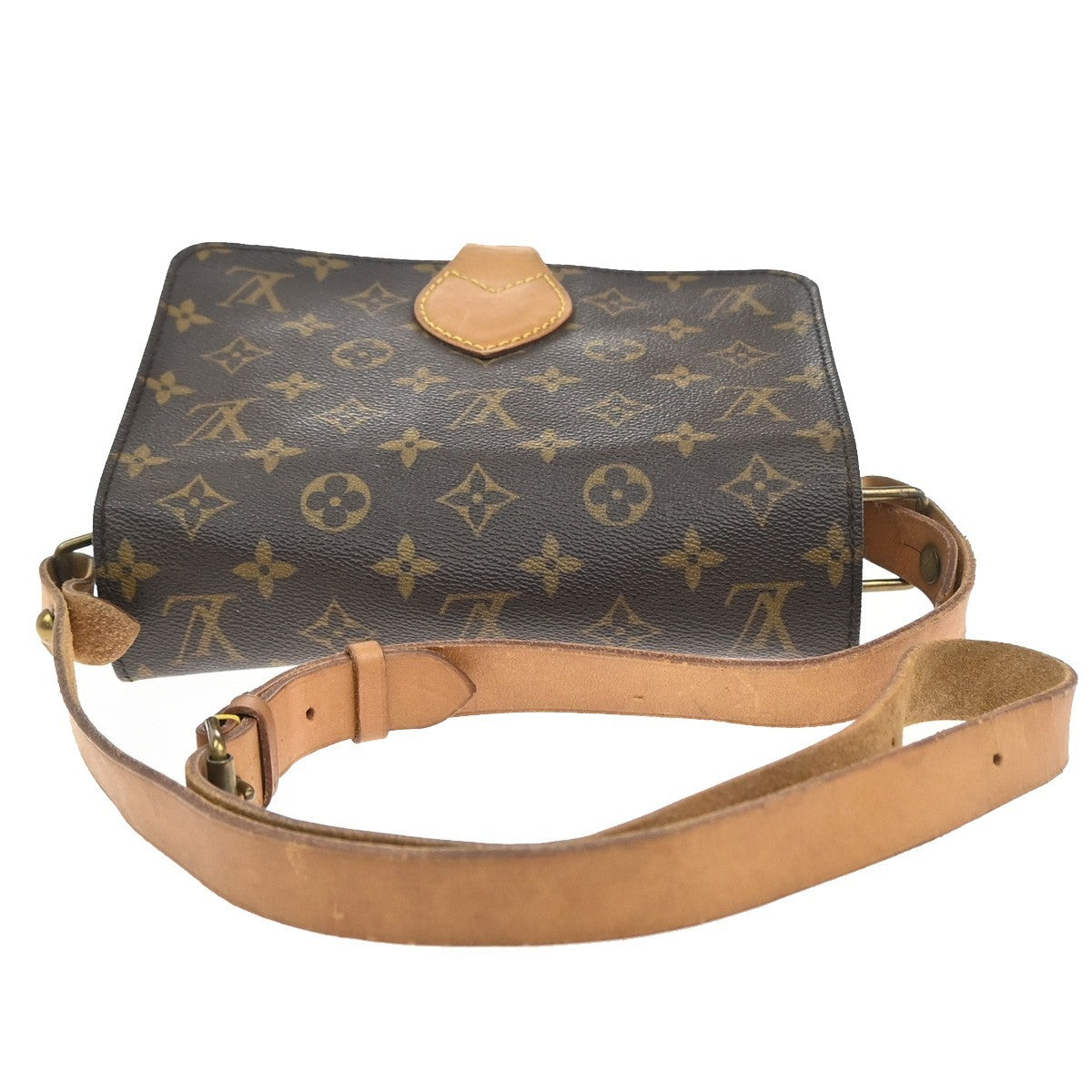 LOUIS VUITTON Cartouchiere MM Shoulder Bag Monogram Leather Brown M51253 83KC660
