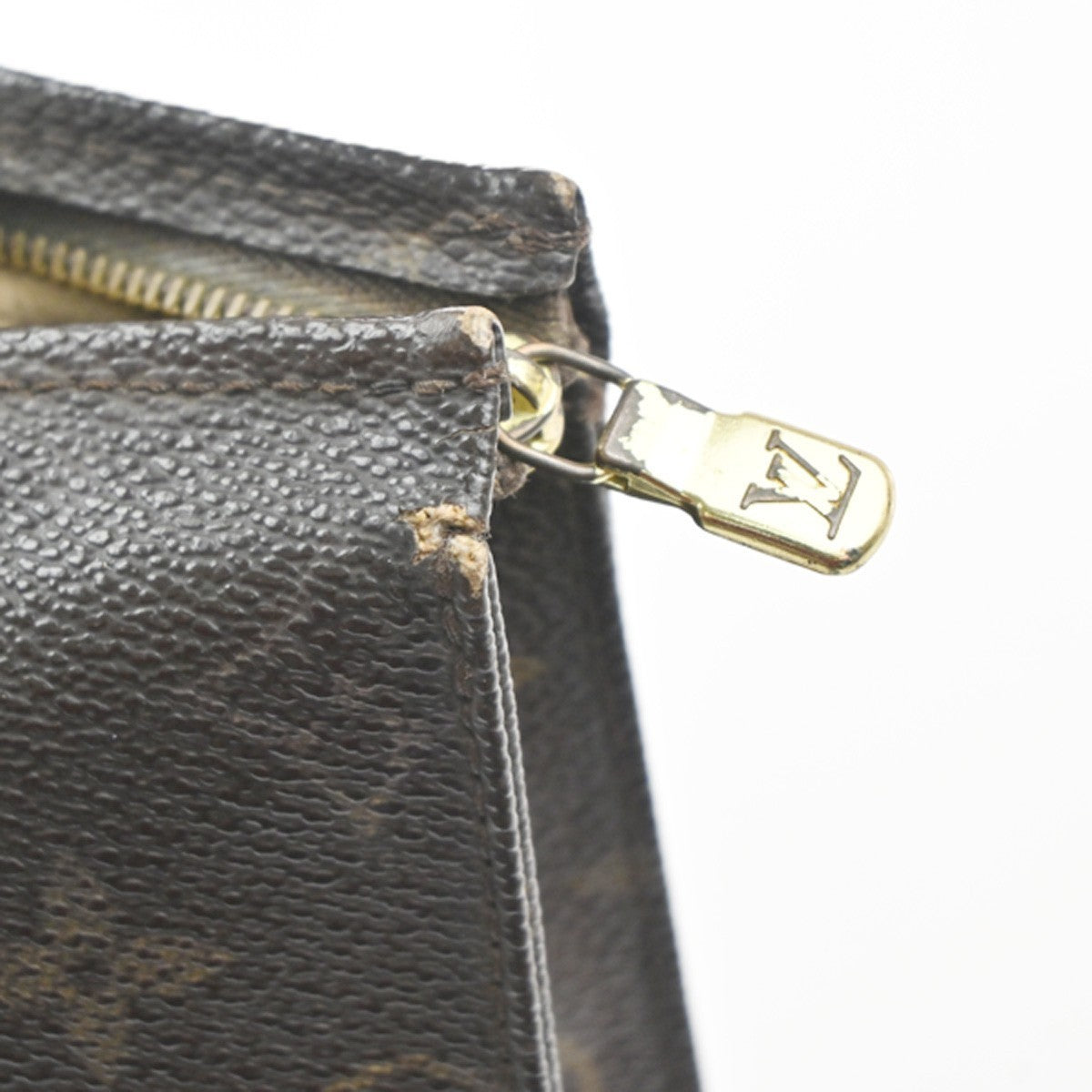 LOUIS VUITTON 2 Set Trousse Toilette Poche Toilette Bag Monogram Leather 09KC593