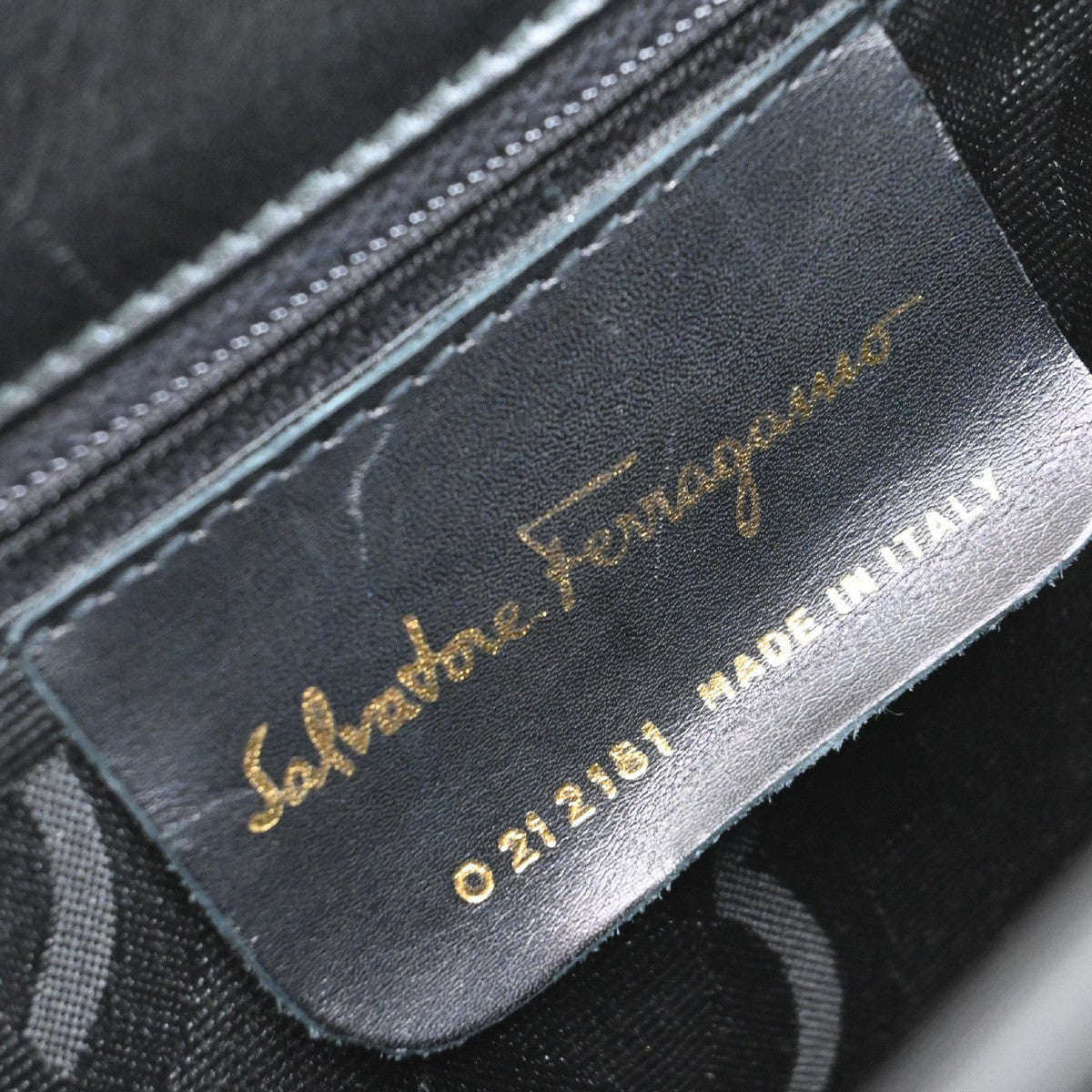 SALVATORE FERRAGAMO Gancini 2Way Shoulder Hand Bag Leather Black GHW 35EF349