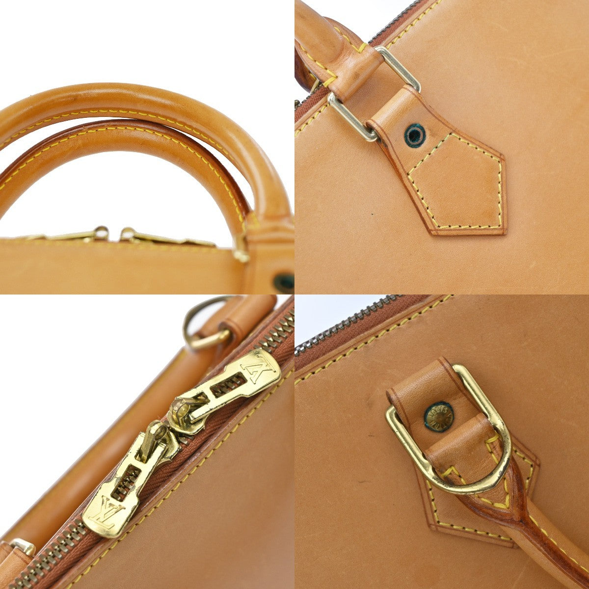 LOUIS VUITTON LV  Alma Hand Bag Nomade Leather Brown France M85394 70CB077