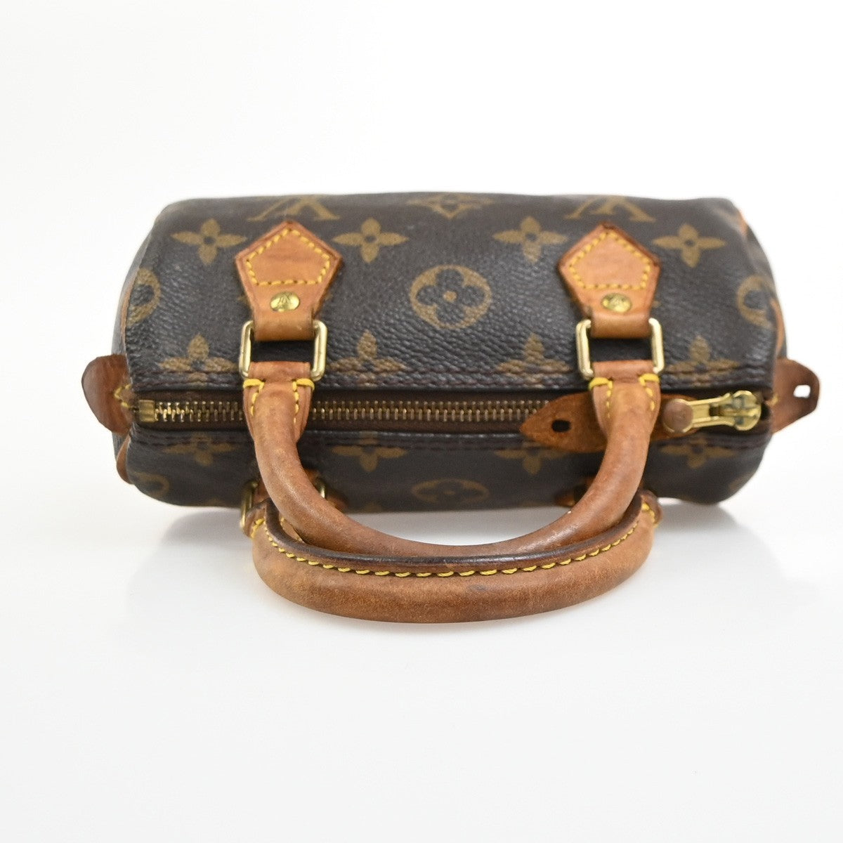 LOUIS VUITTON Mini Speedy Hand Bag Monogram Leather Brown M41534 12MA600