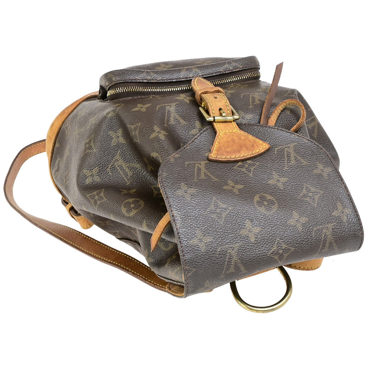 LOUIS VUITTON Montsouris MM Backpack Bag Monogram Leather Brown M51136 71SJ457