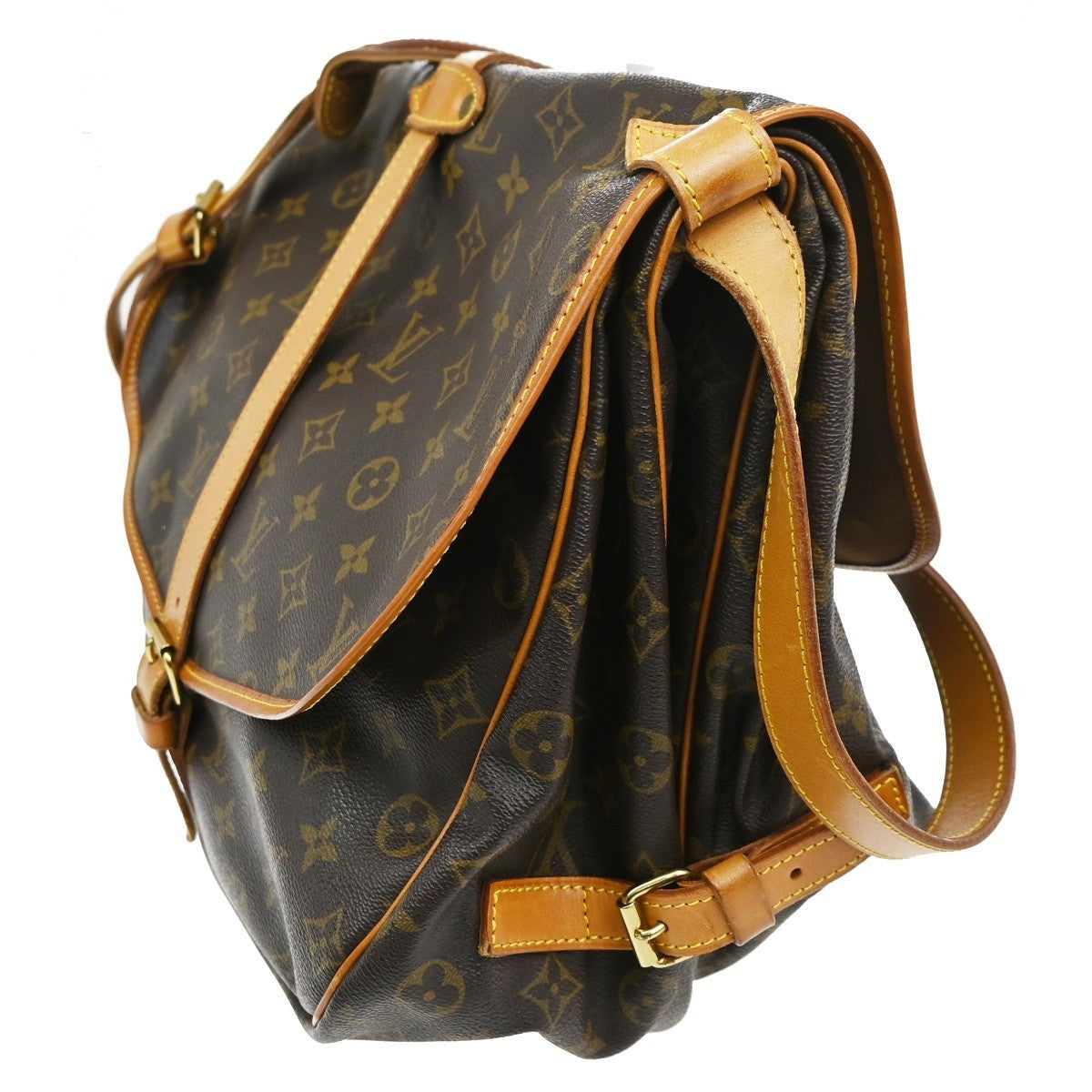 LOUIS VUITTON Saumur 35 Shoulder Bag Monogram Leather BN France M42254 12MA007