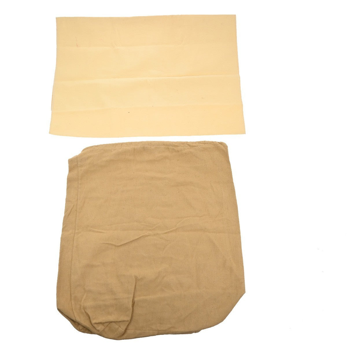 LOUIS VUITTON Logo 10 Set Dust Bag Drawstring Canvas Cotton Beige Brown 09TA385