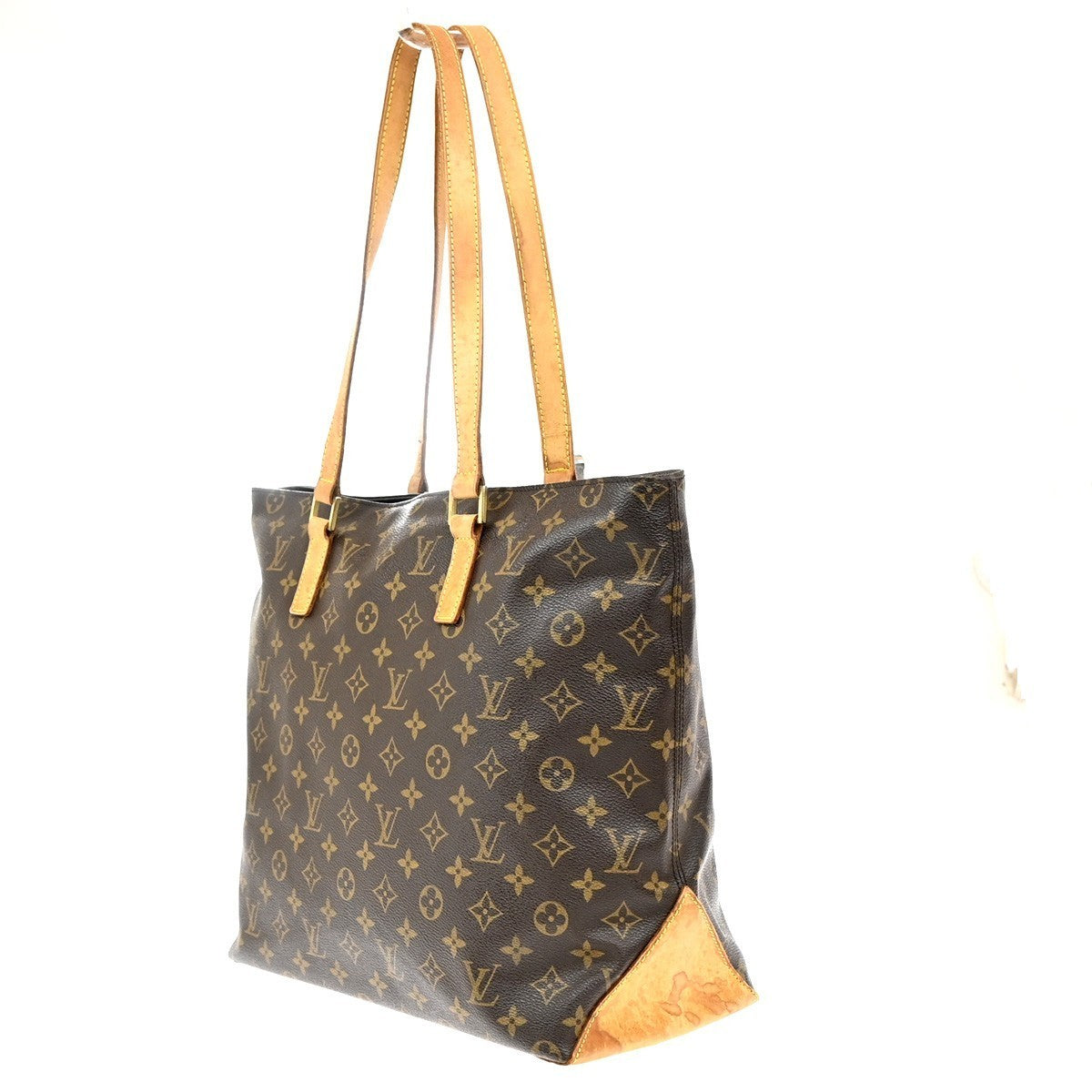 LOUIS VUITTON Cabas Mezzo Shoulder Bag Monogram Leather Brown M51151 10MA146