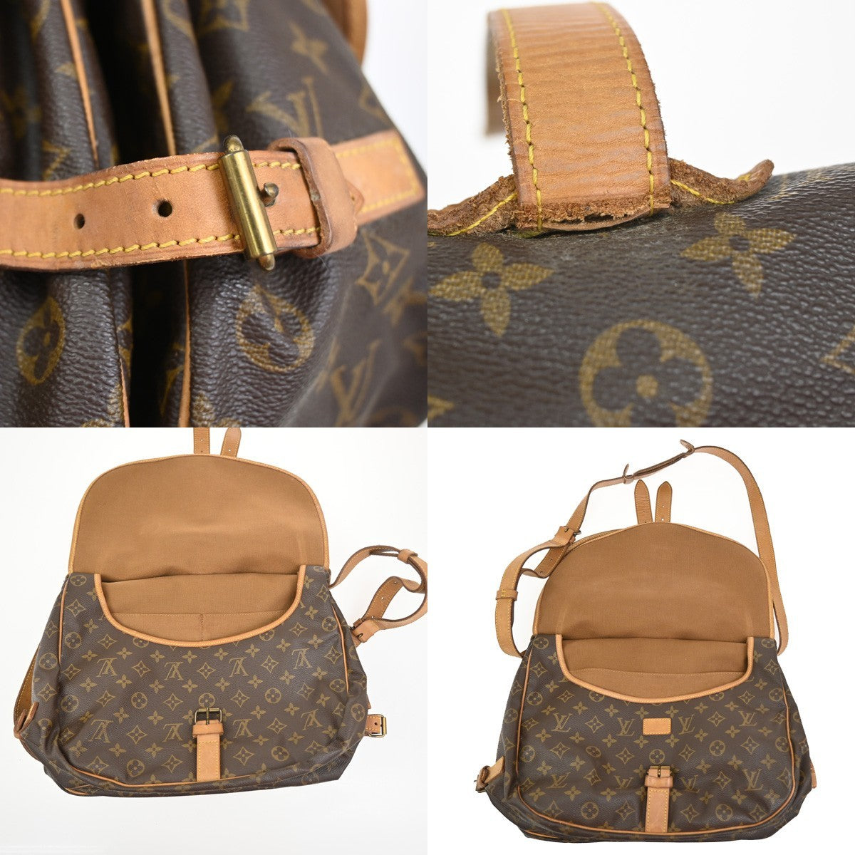 LOUIS VUITTON Saumur 35 Shoulder Bag Monogram Leather BN France M42254 88ZA276