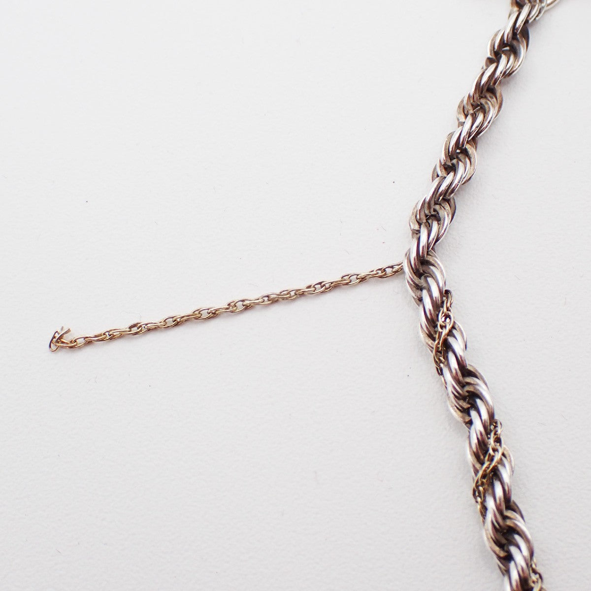 Tiffany & Co. Logo Sterling Silver and 18K Rope Twist Bracelet 69KP559