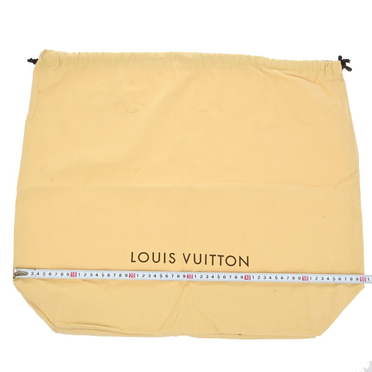 LOUIS VUITTON Logo 10 Set Dust Bag Drawstring Canvas Cotton Beige Brown 09KP042