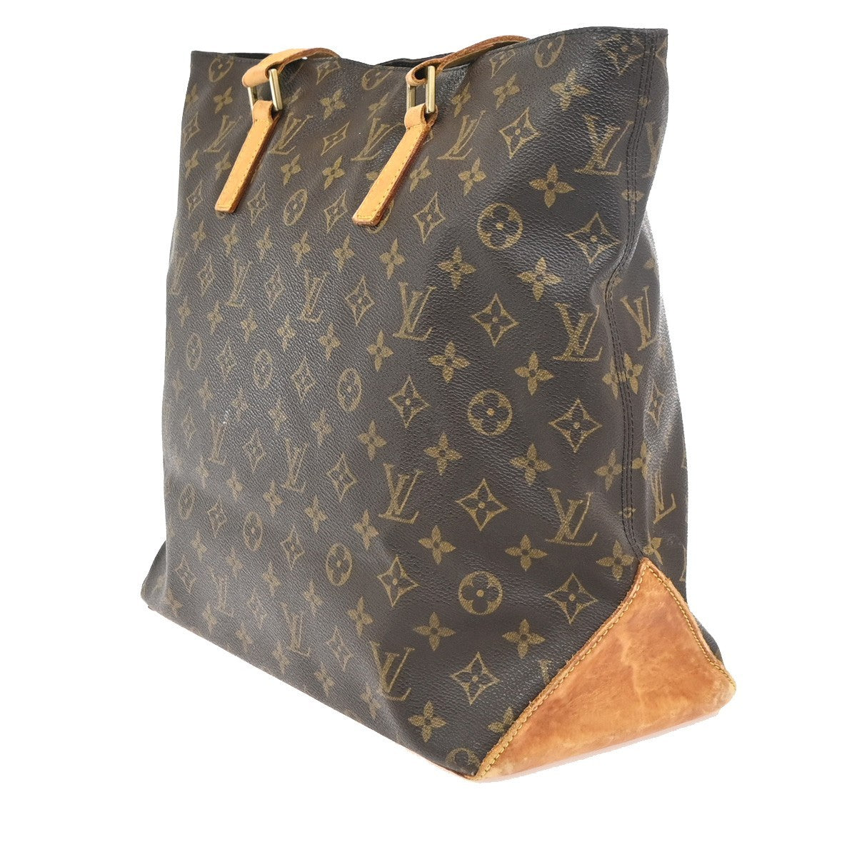 LOUIS VUITTON Cabas Mezzo Shoulder Bag Monogram Leather Brown GHW M51151 77ZA363
