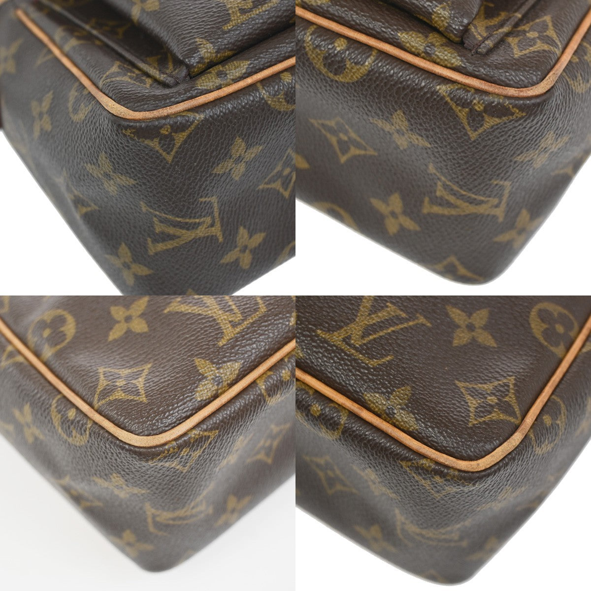 LOUIS VUITTON Viva Cite PM Shoulder Bag Monogram Leather Brown M51165 56ZA329