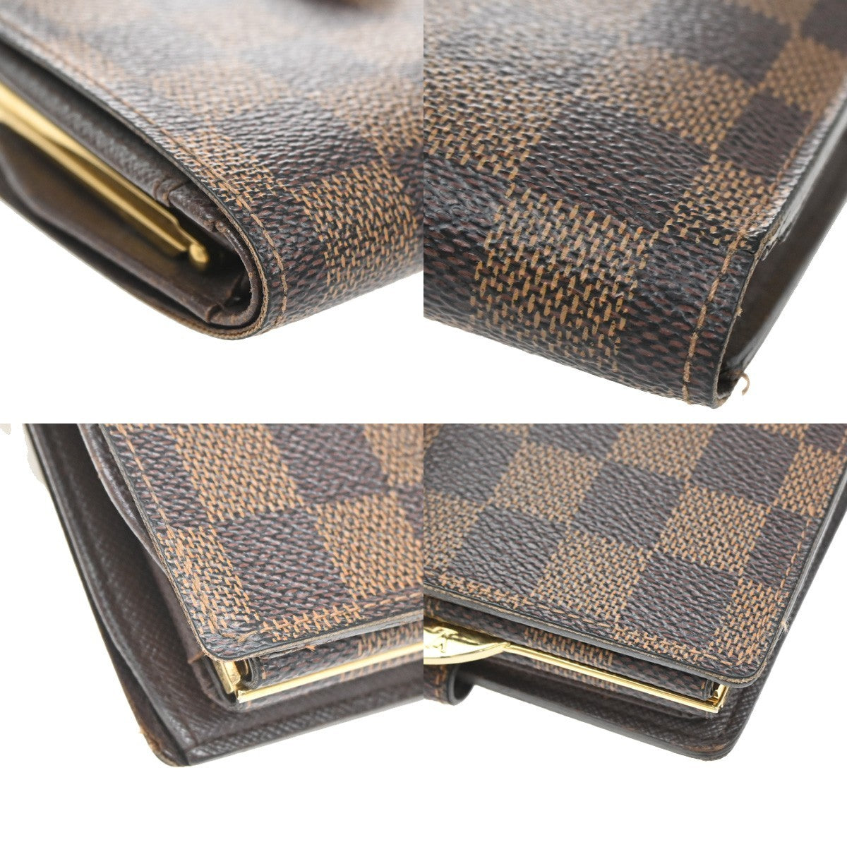 LOUIS VUITTON Portefeuille Viennois Wallet Damier Ebene Leather M61663 65CA990