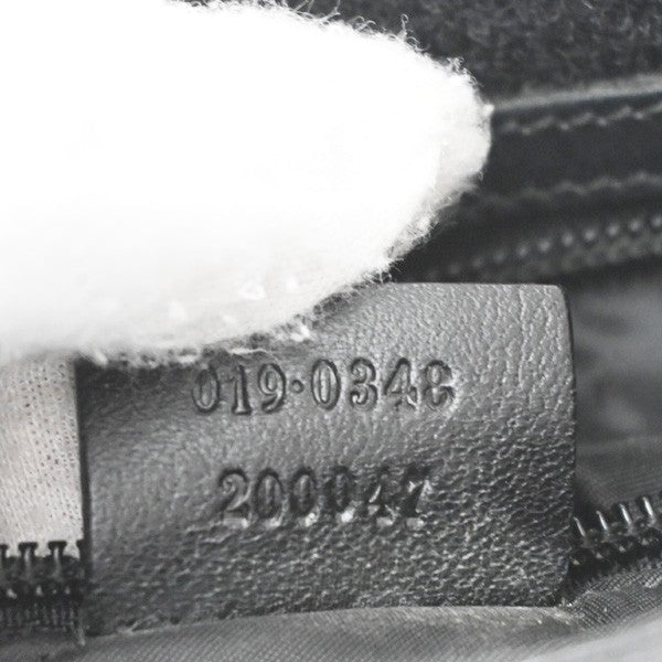 29.Live GUCCI Logo Crossbody Shoulder Bag Nylon Leather Black SHW Italy 05KC142
