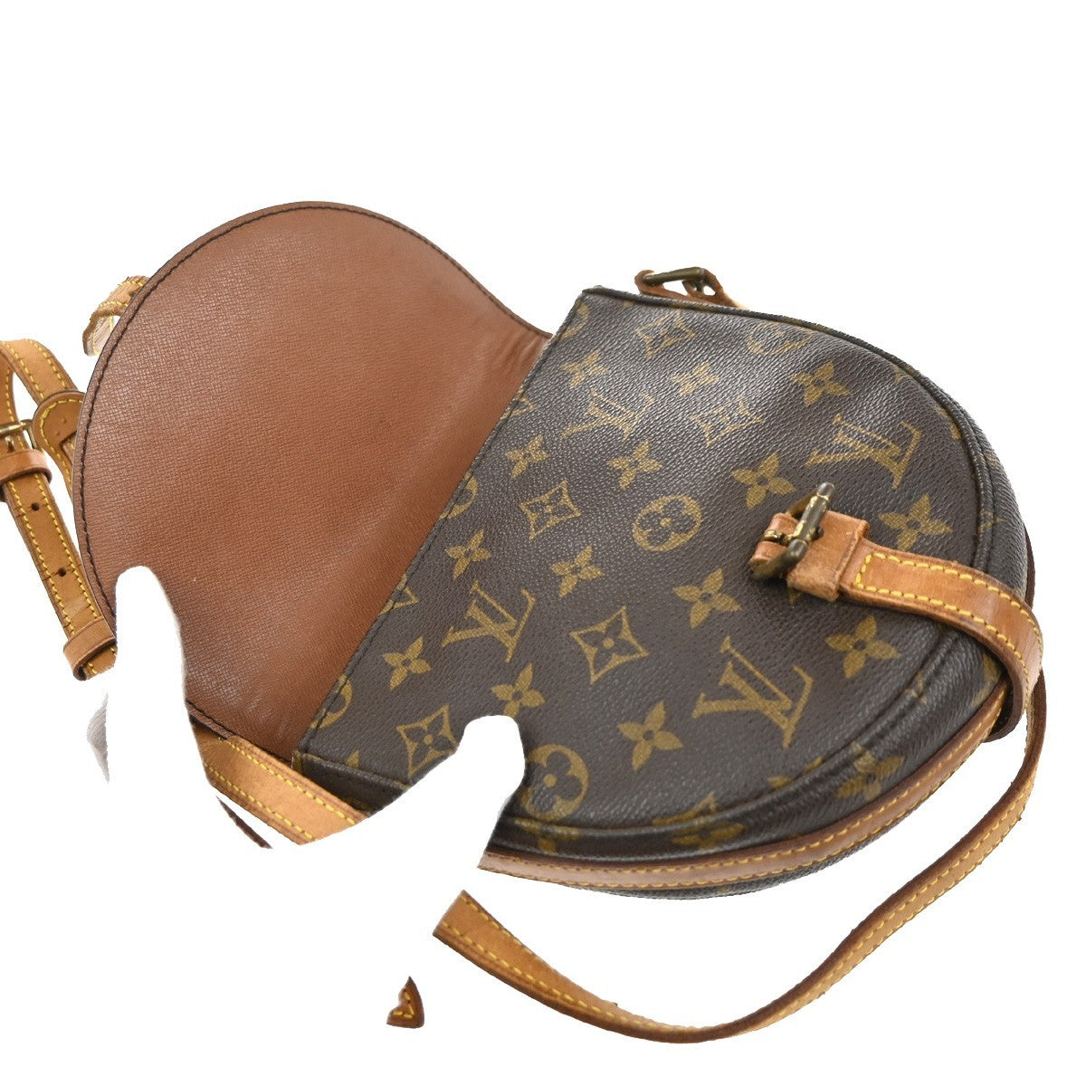 LOUIS VUITTON Chantilly PM Shoulder Bag Monogram Leather Brown M51234 64CA667