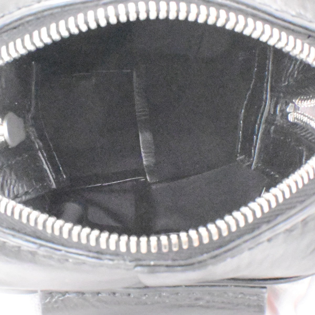 BOTTEGA VENETA Logo Cassette Mini Belt Bum Bag 100cm/40in Leather BK SHW 19RL092