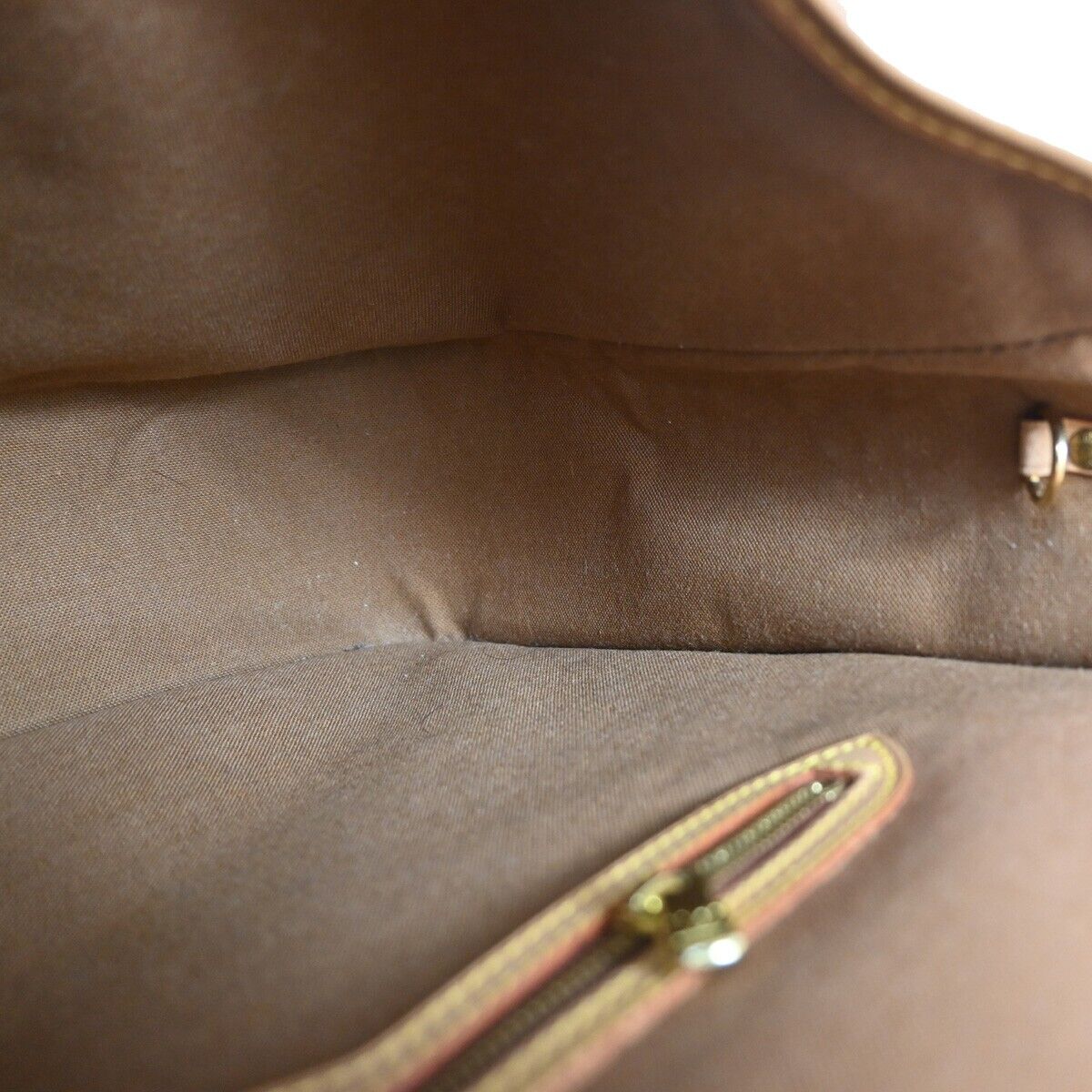 LOUIS VUITTON Gibeciere GM Shoulder Bag Monogram Leather Brown M42246 16EA839