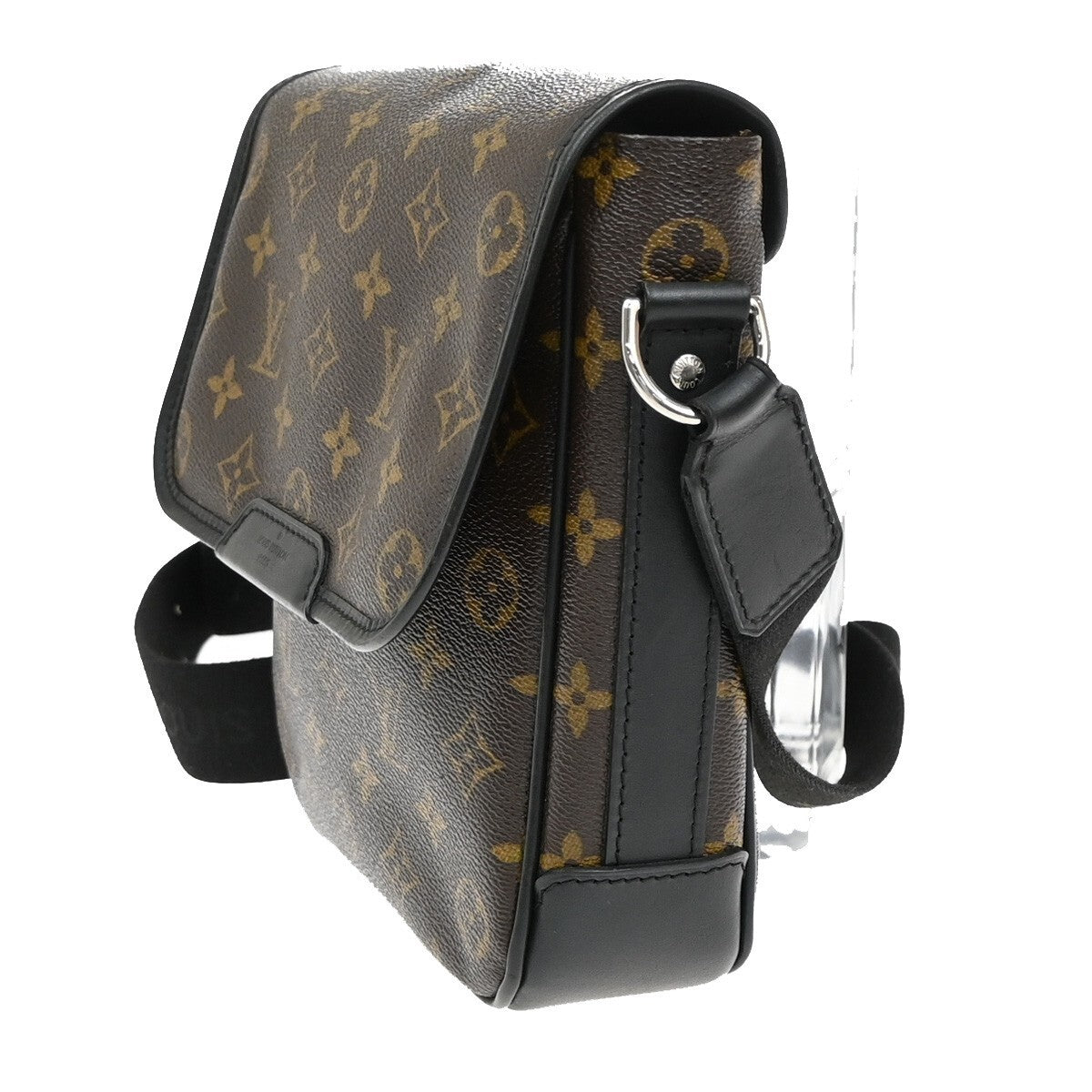 LOUIS VUITTON Bass PM Shoulder Bag Monogram Macassar Brown Black M56717 21EE303