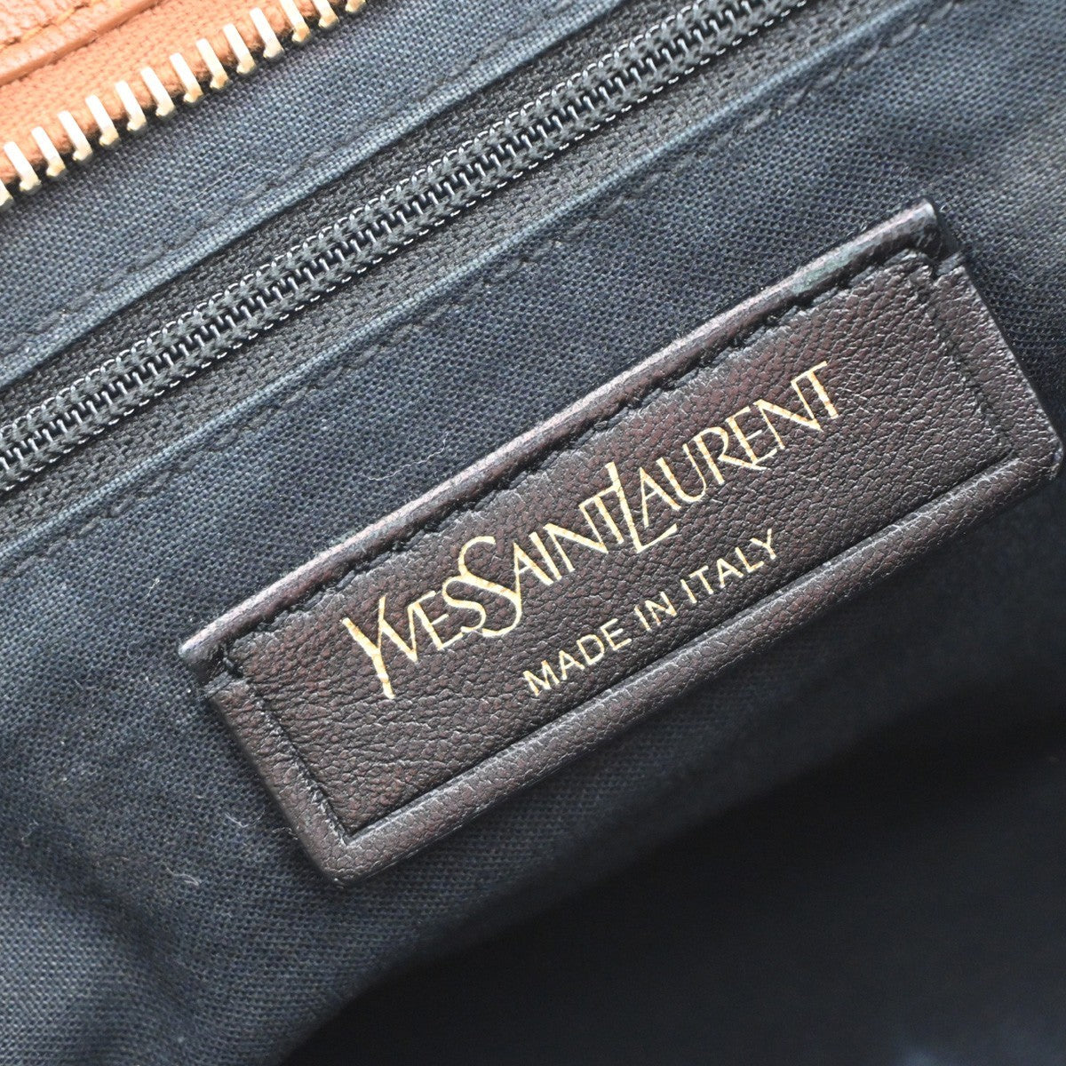 YVES SAINT LAURENT Y Cabas Chyc 2Way Shoulder Hand Bag Leather Brown GHW 73KP033
