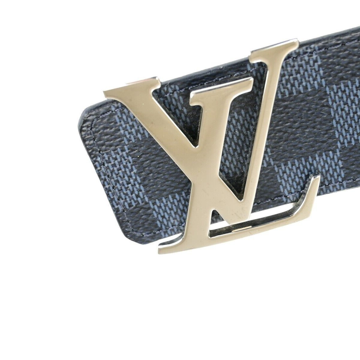 LOUIS VUITTON Ceinture Initiales Belt Damier Graphit Leather BK M0087 32ED271