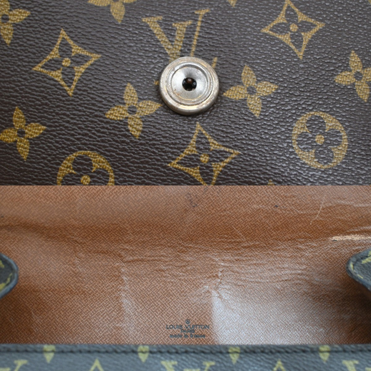 LOUIS VUITTON Saint Cloud GM Shoulder Bag Monogram Leather Brown M51242 32SA128