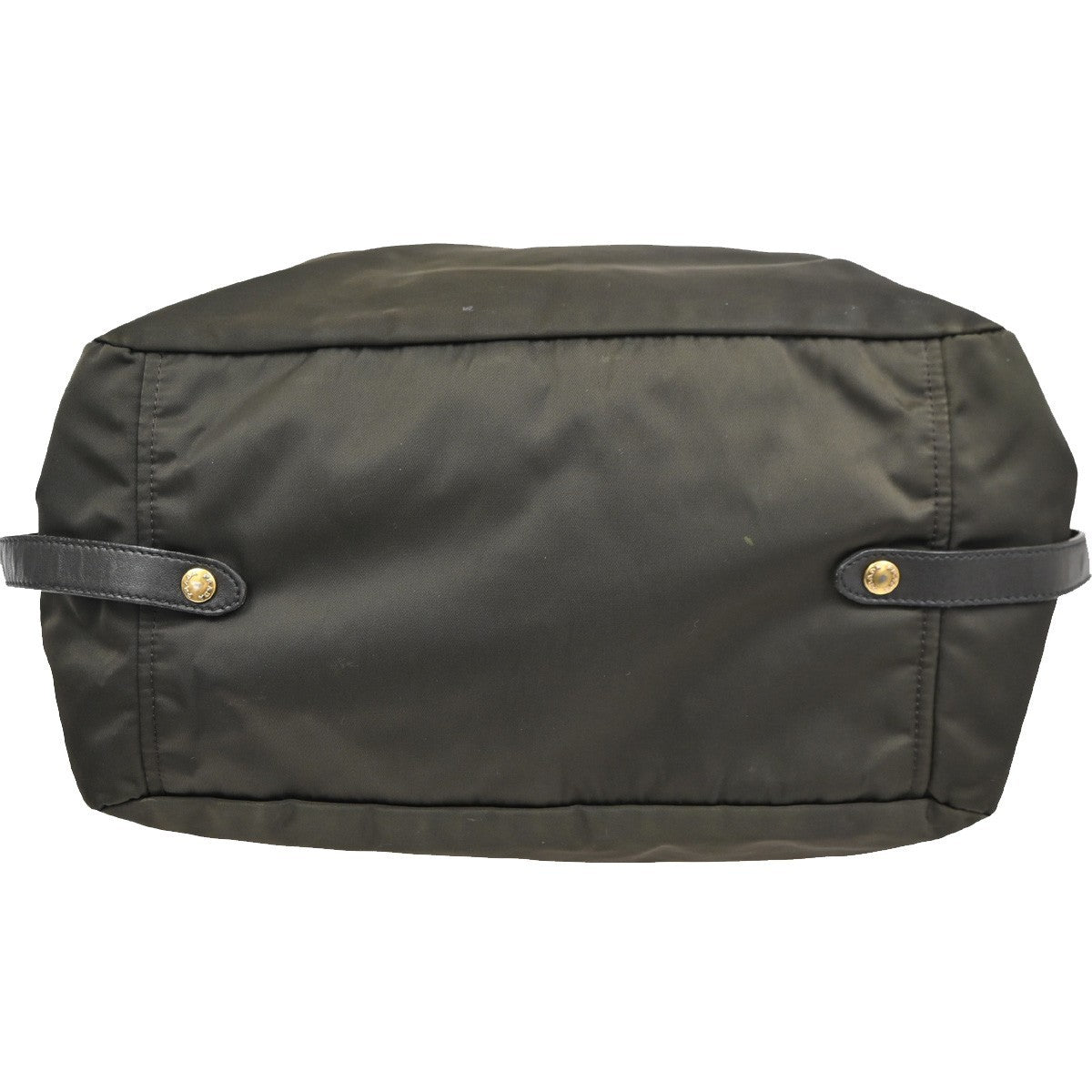 PRADA MILANO Logo Tessuto Prada  Shoulder Bag Nylon Leather Khaki Italy 81KB773