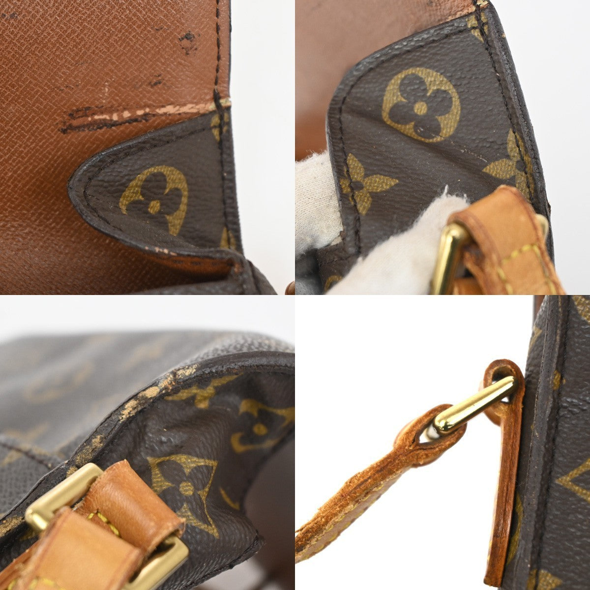 LOUIS VUITTON Saint Cloud MM Shoulder Bag Monogram Leather Brown M51243 31MA062