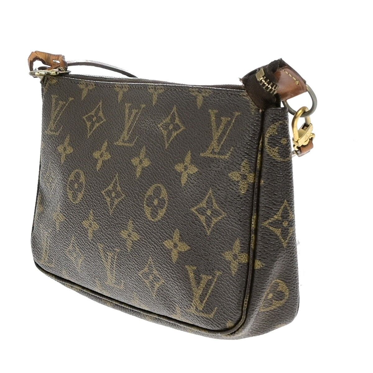 LOUIS VUITTON Pochette Accessoires Hand Bag Monogram Leather BN M51980 30ED959