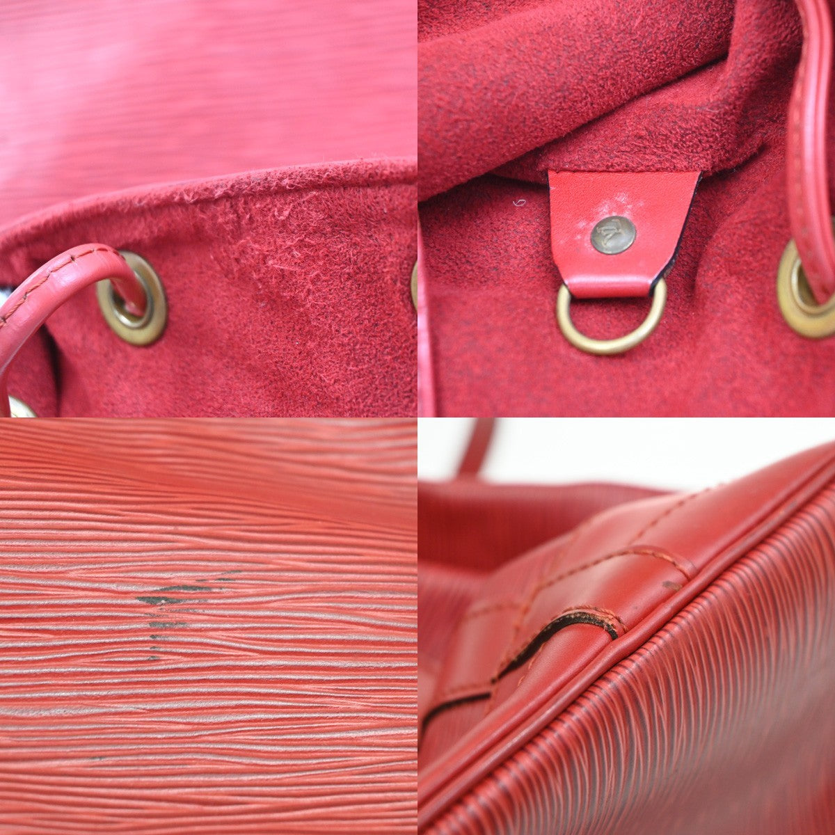 LOUIS VUITTON LV Noe GM Drawstring Shoulder Bag Epi Leather RED M44007 81PA064