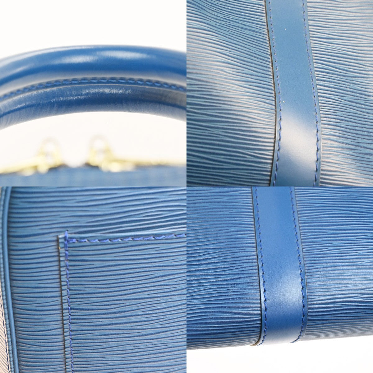 LOUIS VUITTON Keepall 45 Travel Hand Bag Epi Leather Blue France M42975 77RQ041