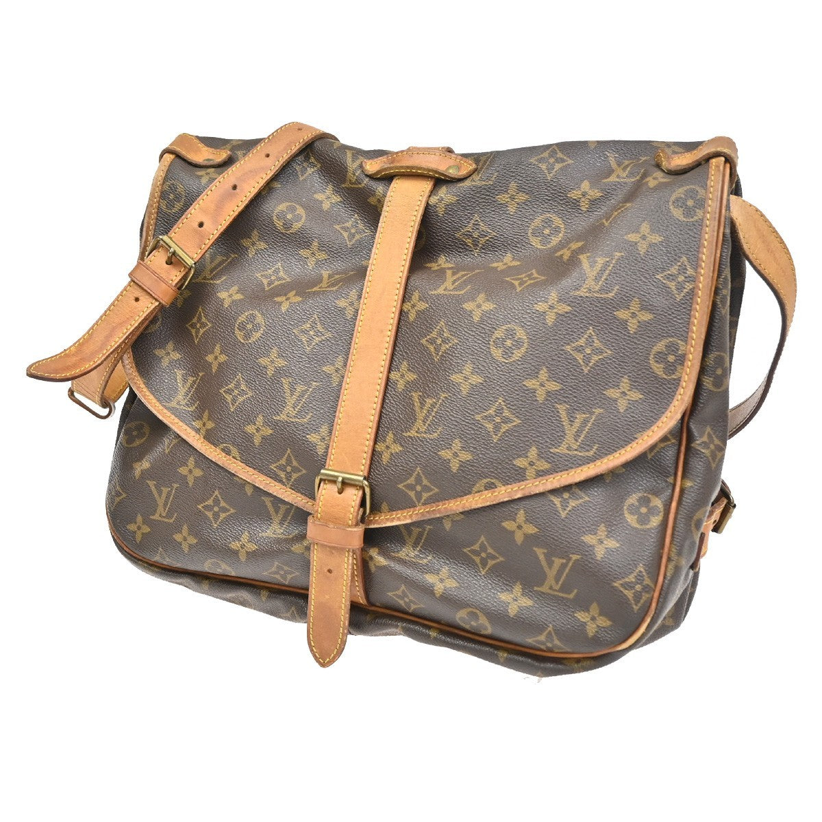 LOUIS VUITTON Saumur 35 Shoulder Bag Monogram Leather BN France M42254 70KC533