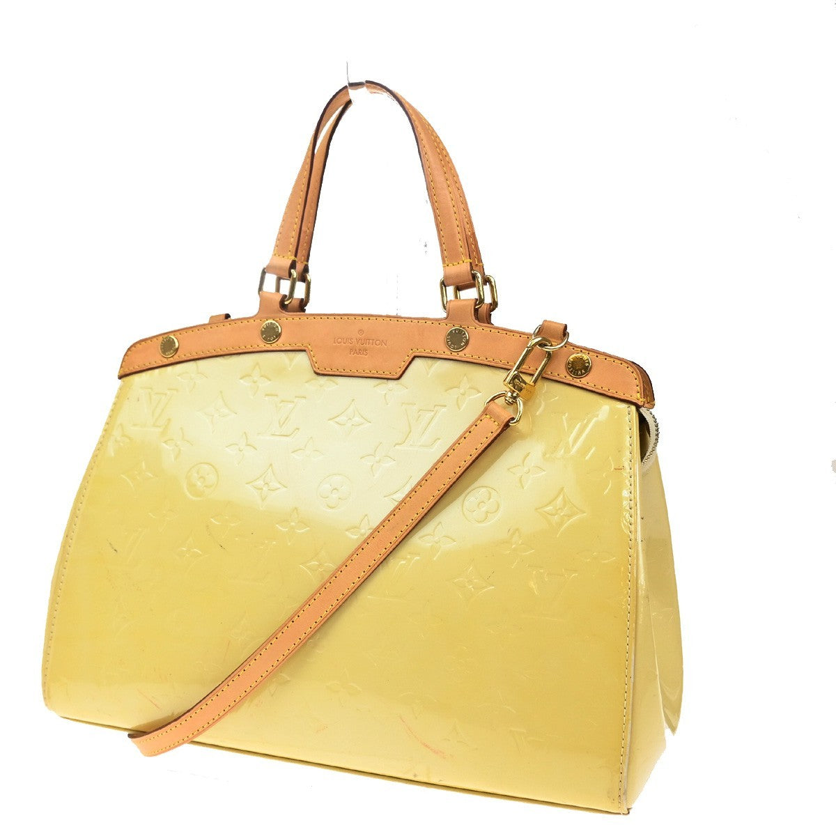 LOUIS VUITTON Blair MM 2Way Hand Bag Monogram Vernis Cream M91456 86TA057