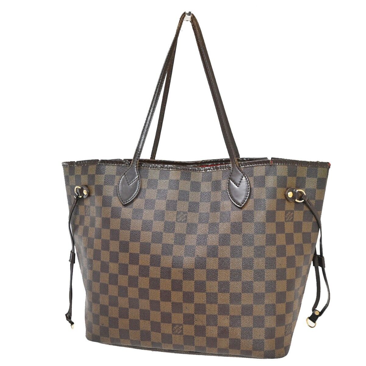 LOUIS VUITTON Neverfull MM Shoulder Bag Damier Ebene Leather BN N51105 70EA668