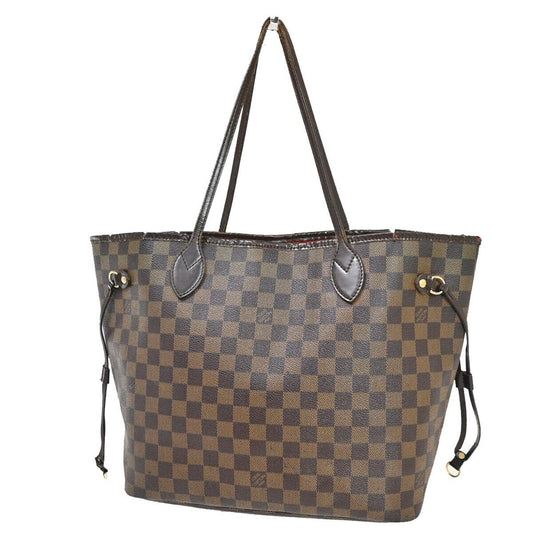 LOUIS VUITTON Neverfull MM Shoulder Bag Damier Ebene Leather BN N51105 70EA668