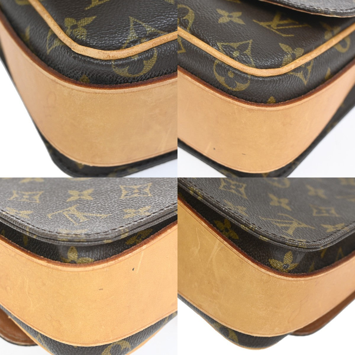 LOUIS VUITTON Cartouchiere MM Shoulder Bag Monogram Leather Brown M51253 83KC884