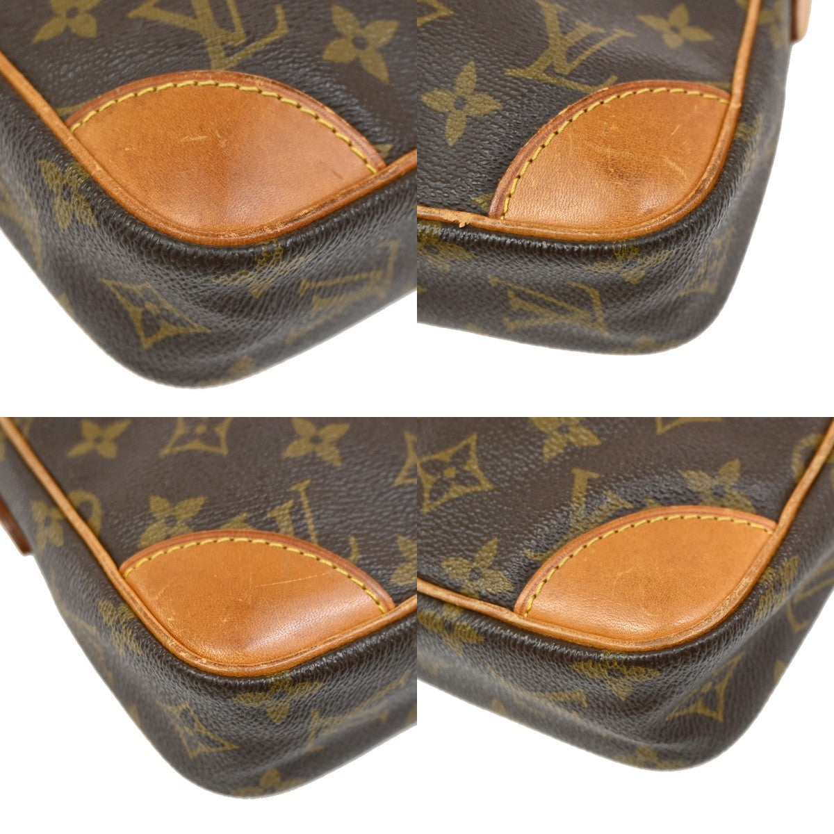 LOUIS VUITTON Danube Shoulder Bag Monogram Leather Brown France M45266 65KD159