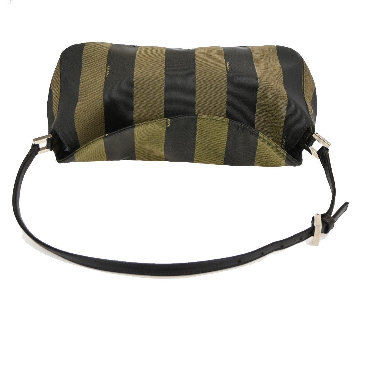 FENDI Pequin Shoulder Hand Bag Canvas Leather Brown SHW Italy 35CA962