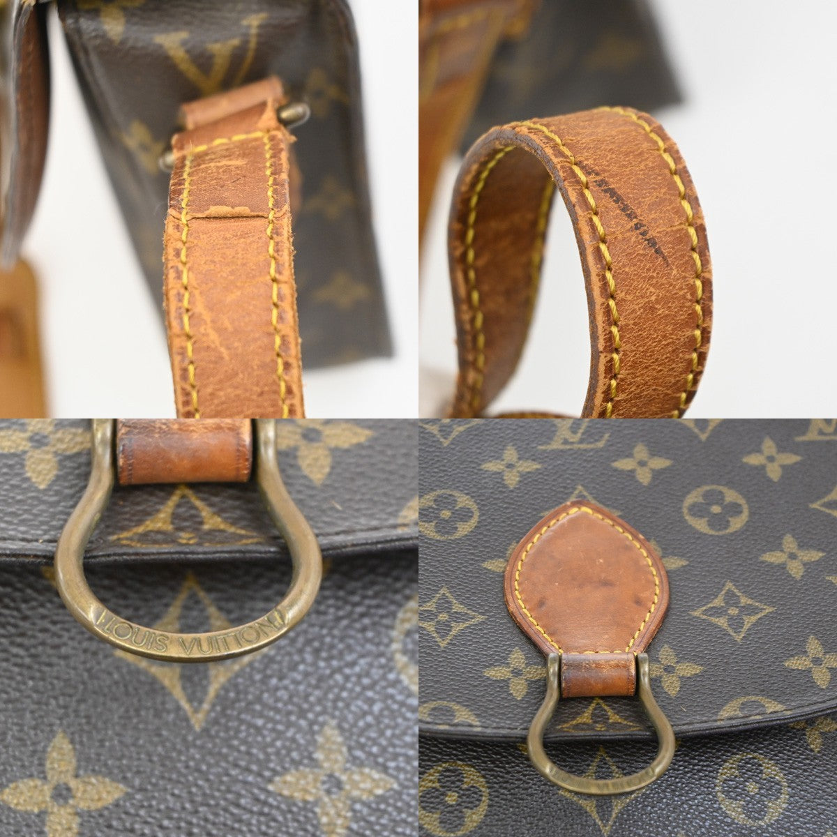 LOUIS VUITTON Saint Cloud GM Shoulder Bag Monogram Leather Brown M51242 38PA011