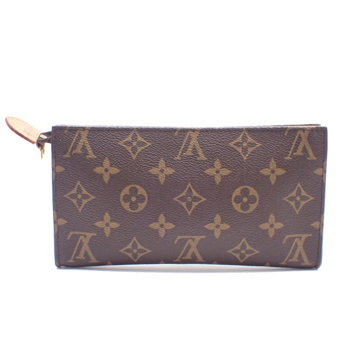 LOUIS VUITTON Logo BUCKET GM Pouch Bag Monogram Leather Brown France 04KC575