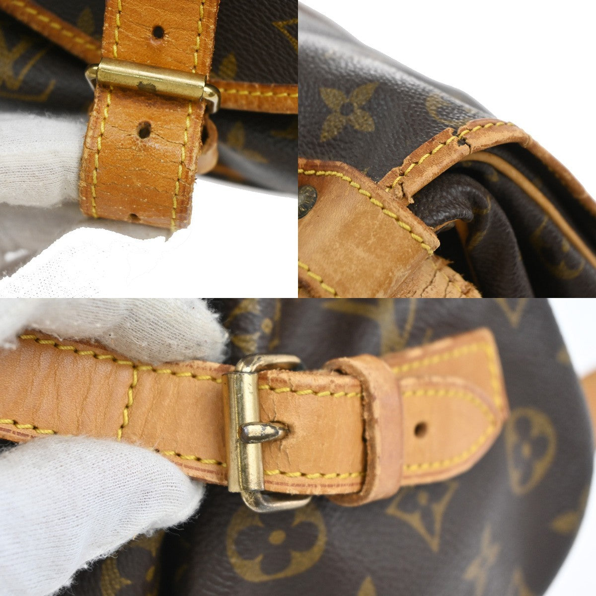 LOUIS VUITTON Saumur 35 Shoulder Bag Monogram Leather BN France M42254 86KB913