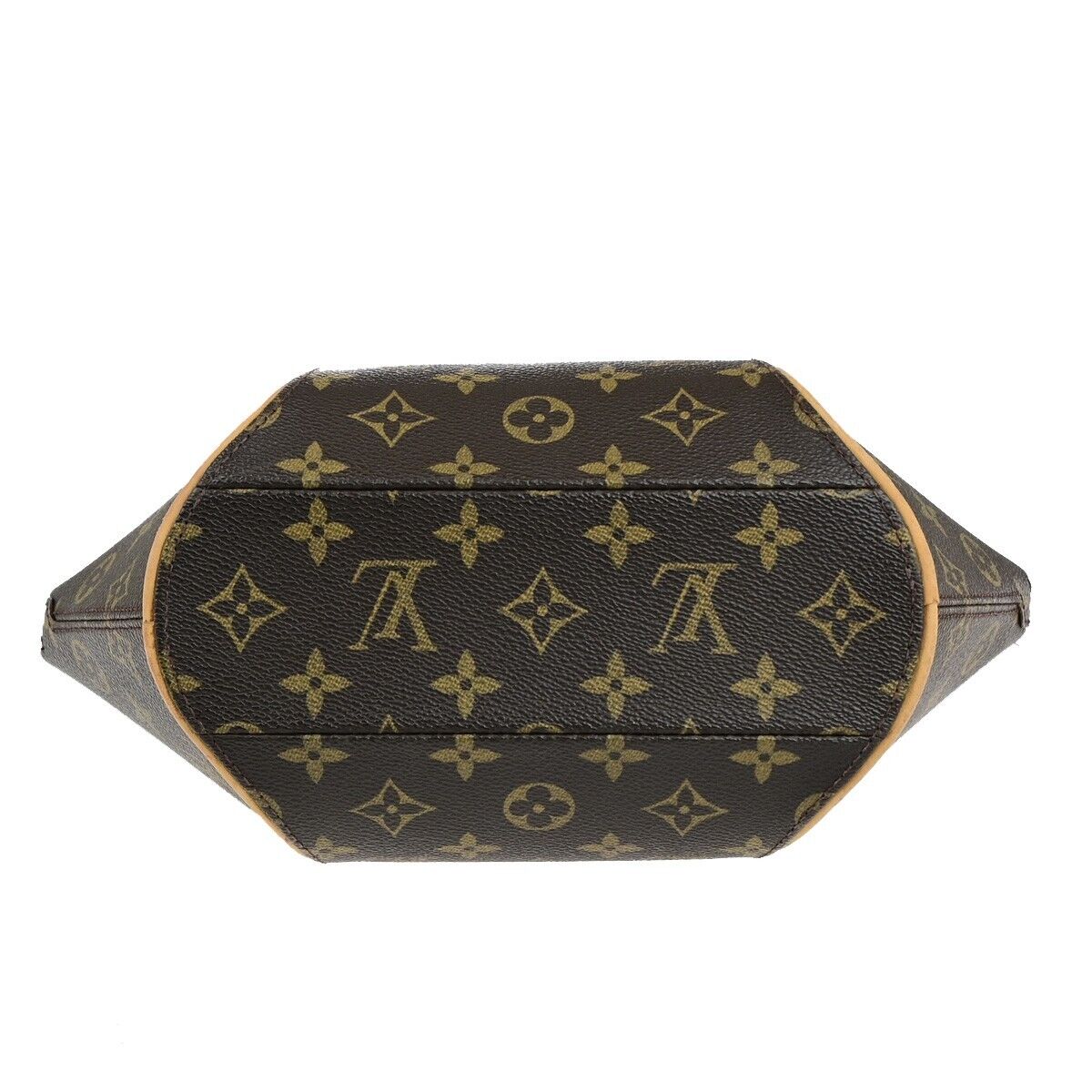 LOUIS VUITTON LV Logo Ellipse PM Hand Bag Monogram Leather Brown M51127 80EC994