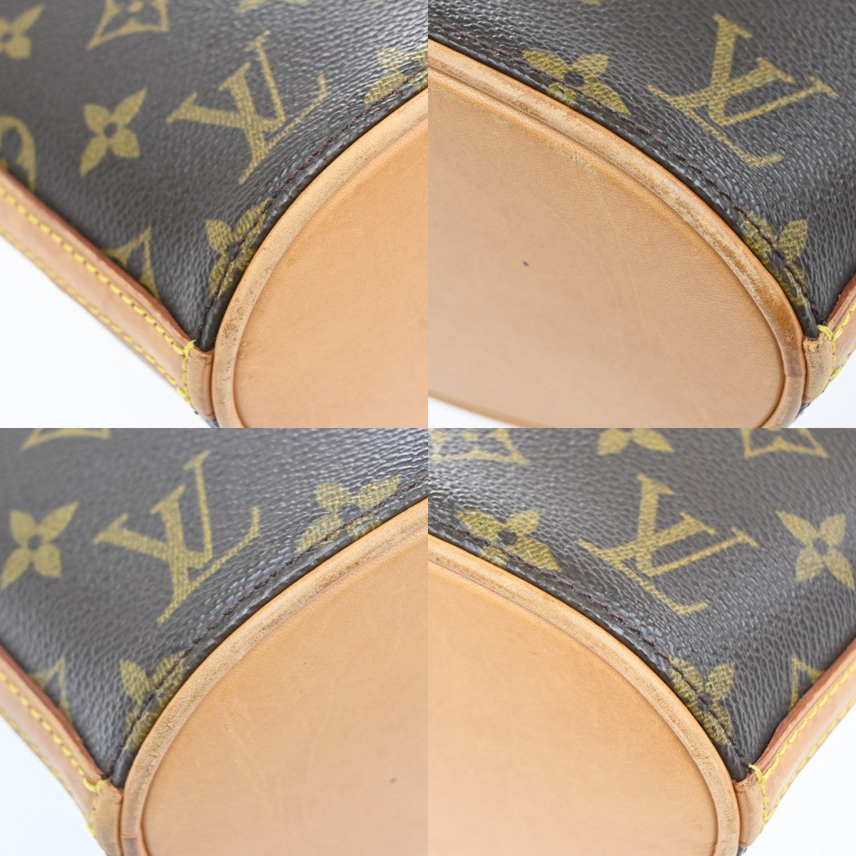 LOUIS VUITTON Logo Drouot Shoulder Bag Monogram Leather Brown M51290 76PA003