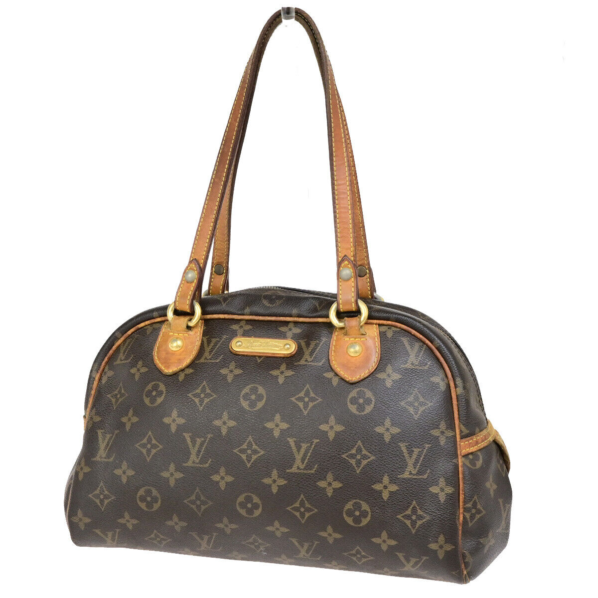 LOUIS VUITTON Montorgueil PM Shoulder Bag Monogram Leather Brown M95565 02SJ548