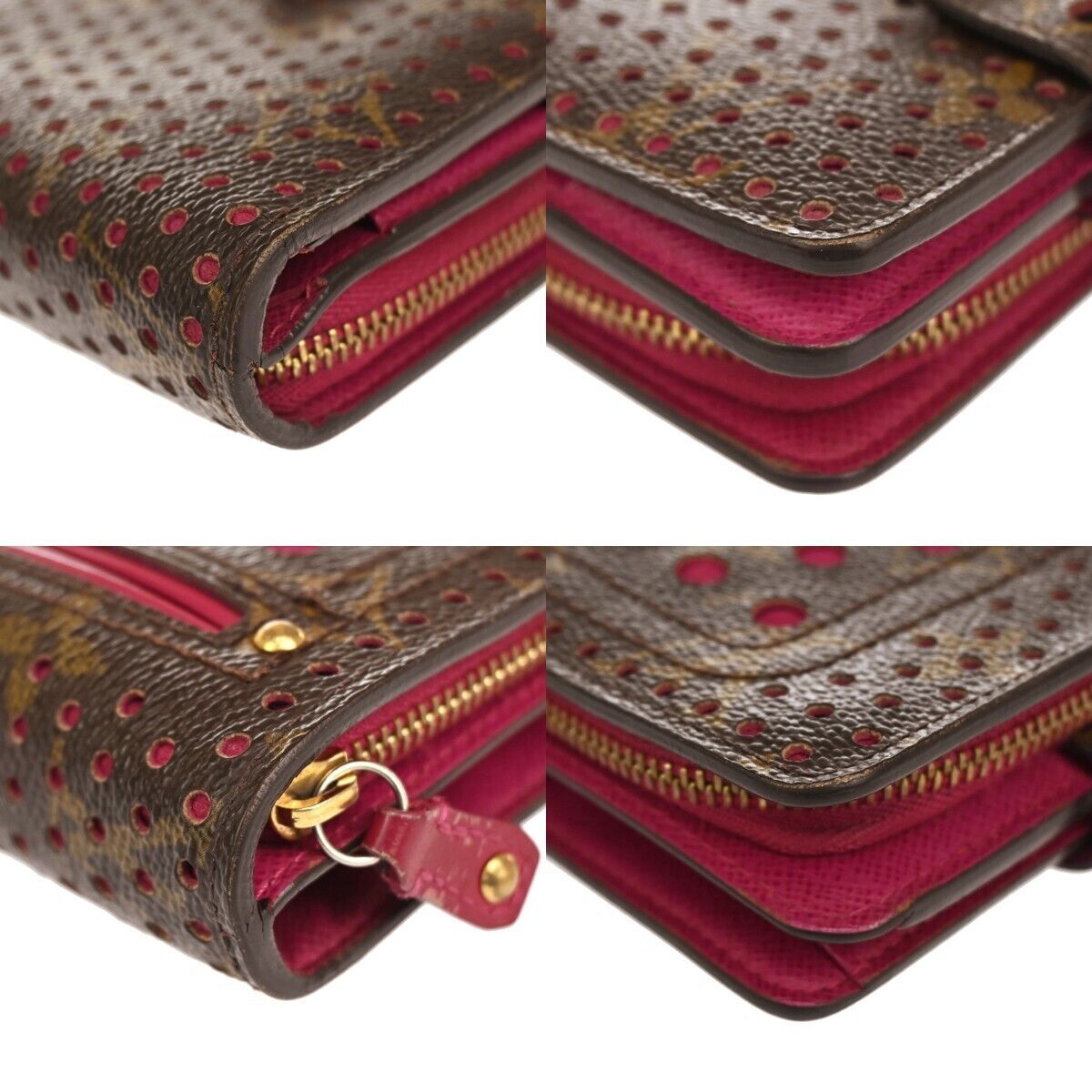 LOUIS VUITTON Compact Zip Bifold Wallet Monogram Perfo Leather BN M95188 38GA186