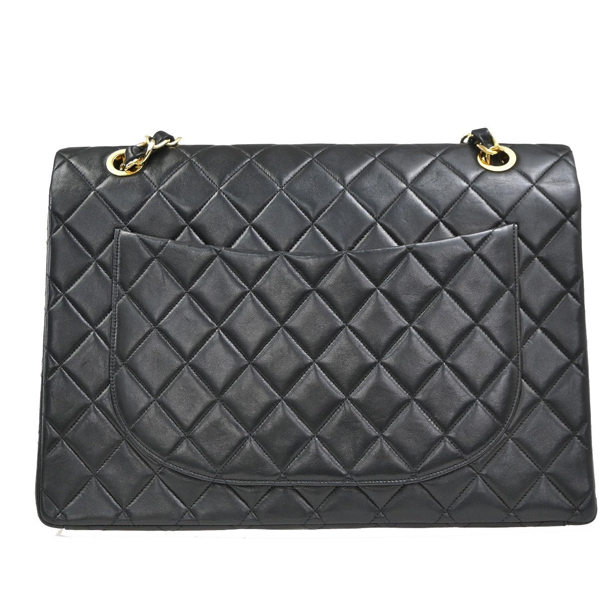 CHANEL CC Maxi Jumbo Matelasse 34 Chain Shoulder Bag Leather BK France 827RQ039
